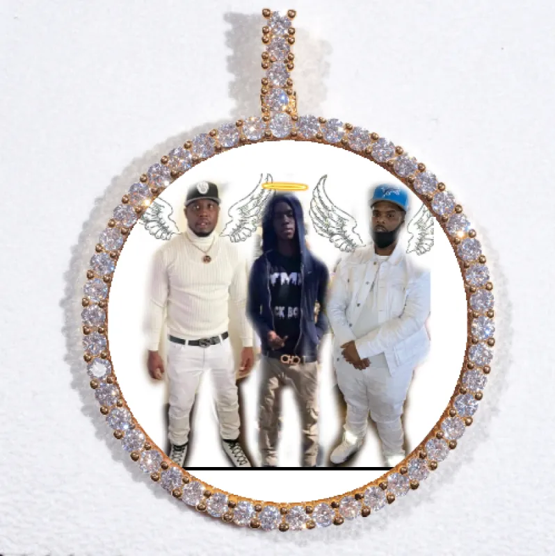 LARGE 3D CIRCLE CUSTOM PICTURE PENDANT sold by The GUU Shop