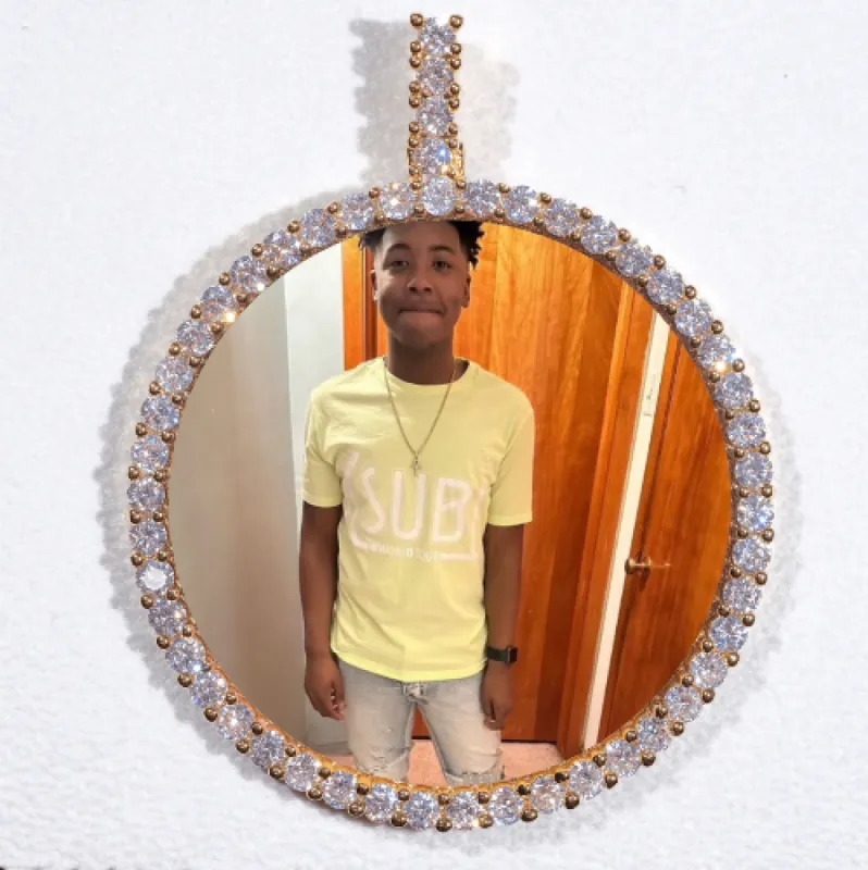 LARGE 3D CIRCLE CUSTOM PICTURE PENDANT sold by The GUU Shop
