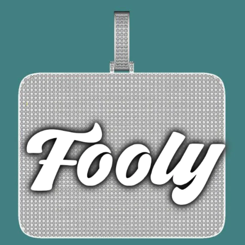 CUSTOM LETTER NECKLACE 3D BIG SQUARE sold by The GUU Shop