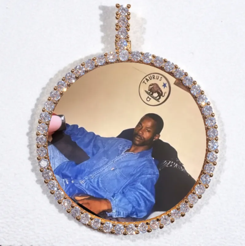 LARGE 3D CIRCLE CUSTOM PICTURE PENDANT sold by The GUU Shop