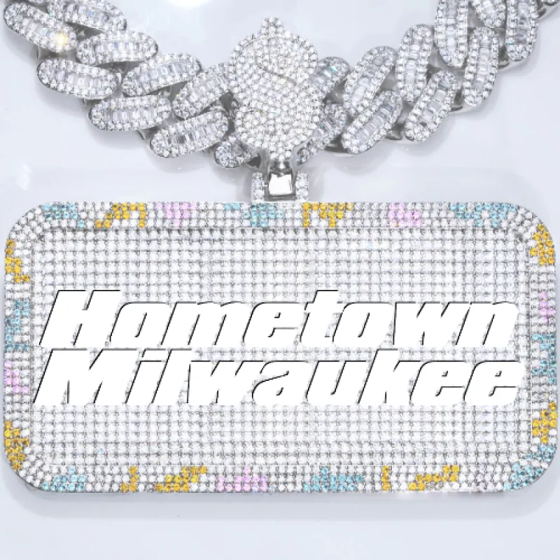 CUSTOM LETTER NECKLACE 3D COLORFUL SQUARE sold by The GUU Shop