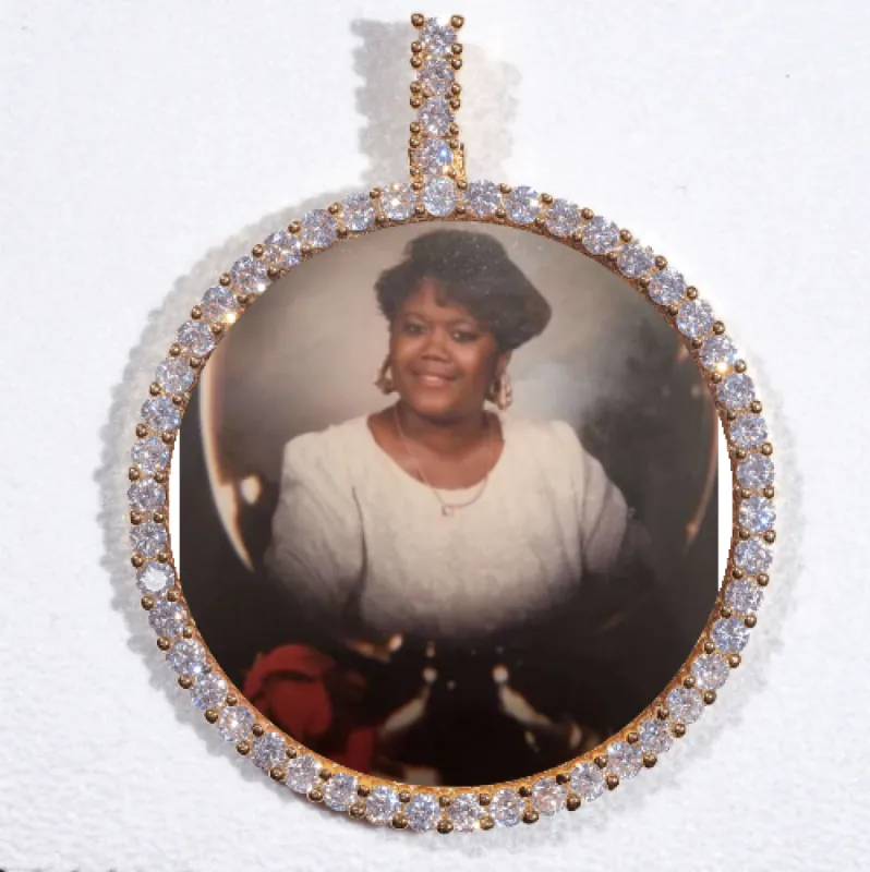 LARGE 3D CIRCLE CUSTOM PICTURE PENDANT sold by The GUU Shop