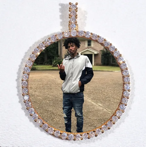 LARGE 3D CIRCLE CUSTOM PICTURE PENDANT sold by The GUU Shop