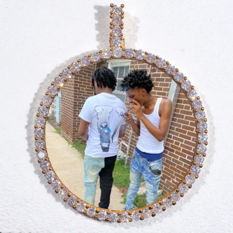 LARGE 3D CIRCLE CUSTOM PICTURE PENDANT sold by The GUU Shop