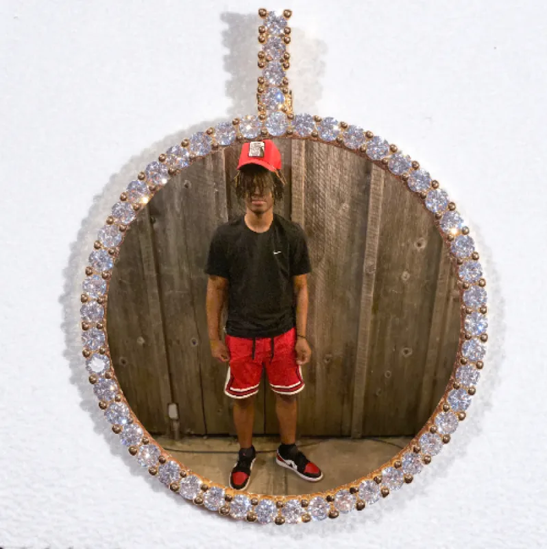 LARGE 3D CIRCLE CUSTOM PICTURE PENDANT sold by The GUU Shop