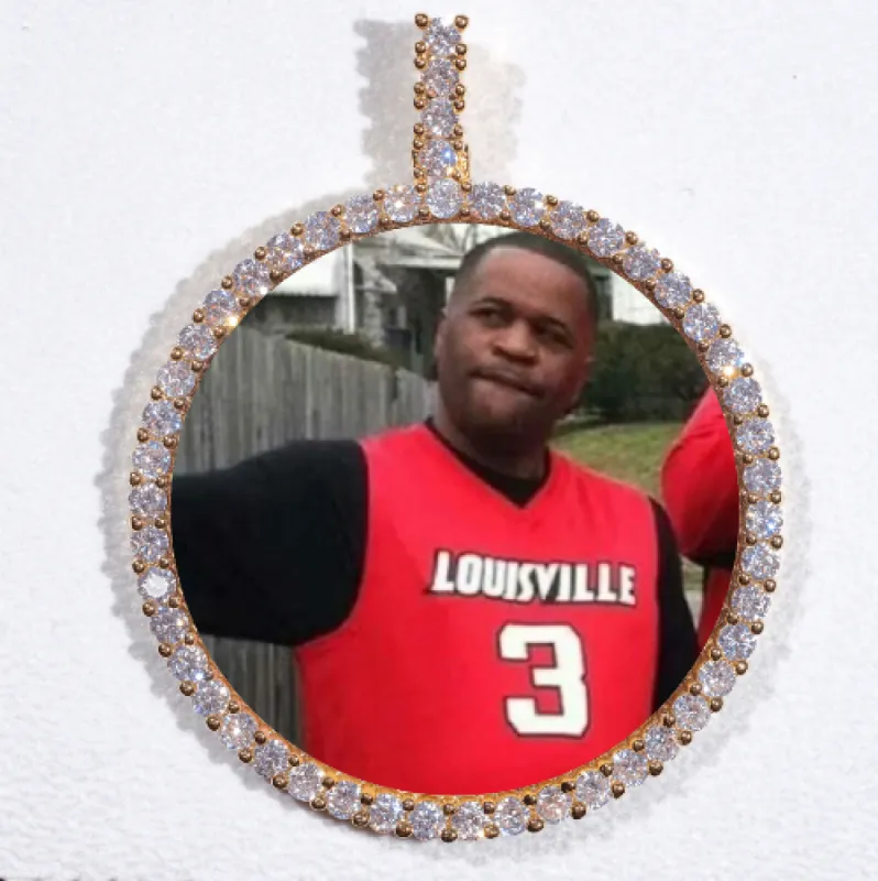 LARGE 3D CIRCLE CUSTOM PICTURE PENDANT sold by The GUU Shop