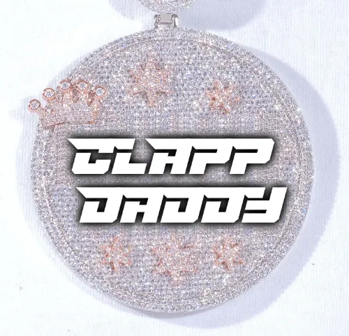 CUSTOM LETTER NECKLACE 3D BIG CROWN DISC sold by The GUU Shop