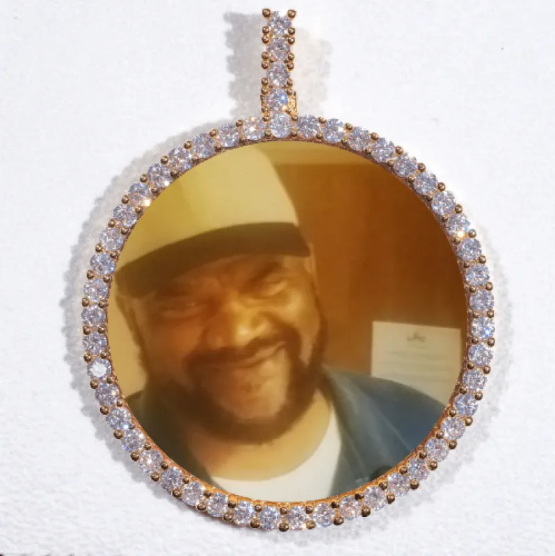 LARGE 3D CIRCLE CUSTOM PICTURE PENDANT sold by The GUU Shop