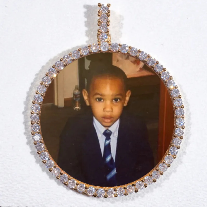 LARGE 3D CIRCLE CUSTOM PICTURE PENDANT sold by The GUU Shop