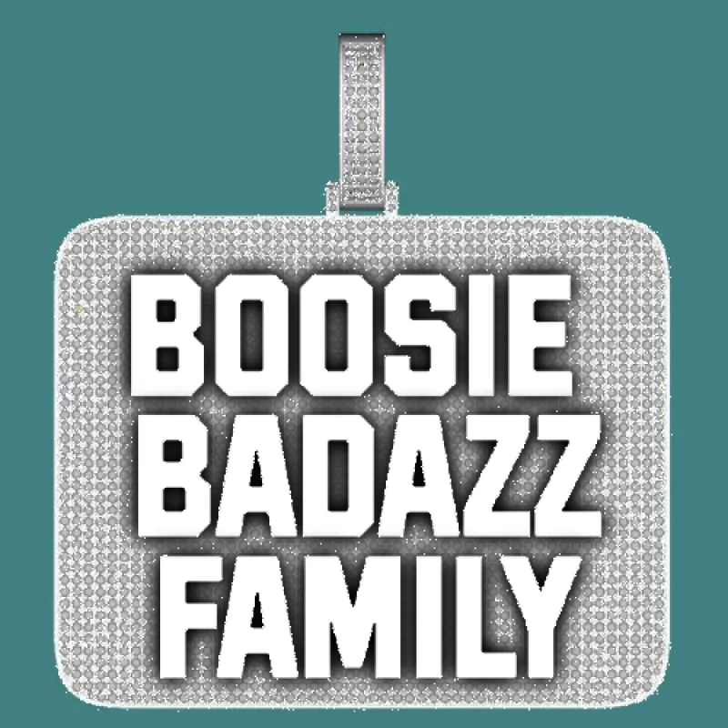 CUSTOM LETTER NECKLACE 3D BIG SQUARE sold by The GUU Shop