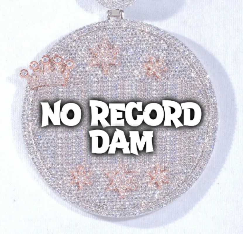 CUSTOM LETTER NECKLACE 3D BIG CROWN DISC sold by The GUU Shop