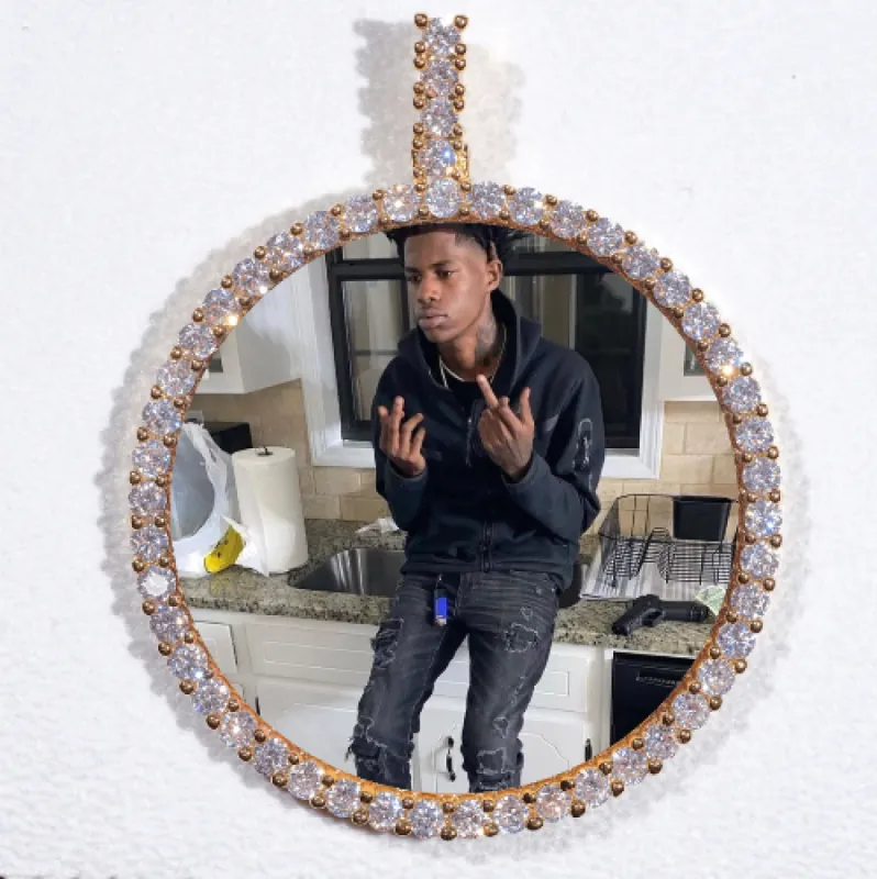 LARGE 3D CIRCLE CUSTOM PICTURE PENDANT sold by The GUU Shop