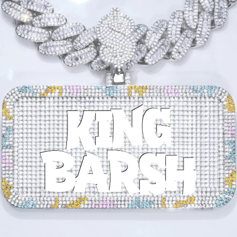 CUSTOM LETTER NECKLACE 3D COLORFUL SQUARE sold by The GUU Shop