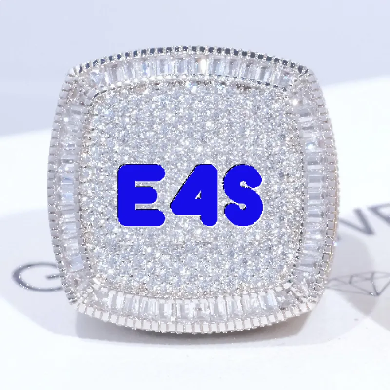 CUSTOM LETTER 3D ICED RING sold by The GUU Shop