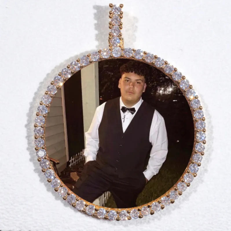 LARGE 3D CIRCLE CUSTOM PICTURE PENDANT sold by The GUU Shop