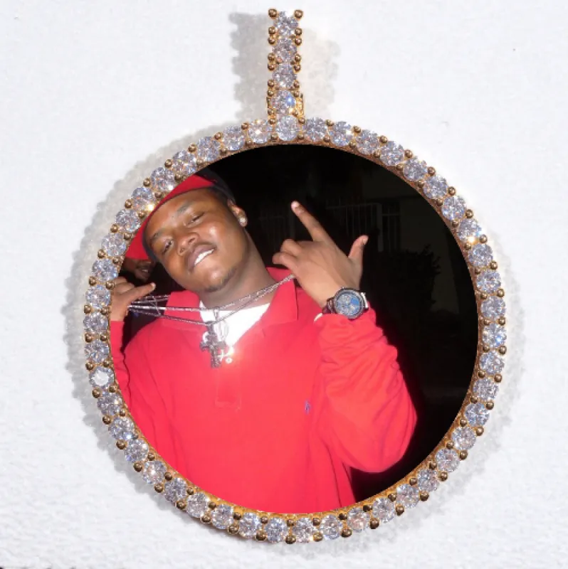 LARGE 3D CIRCLE CUSTOM PICTURE PENDANT sold by The GUU Shop