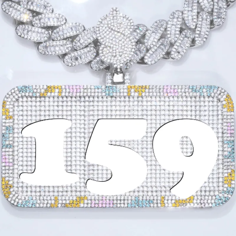 CUSTOM LETTER NECKLACE 3D COLORFUL SQUARE sold by The GUU Shop