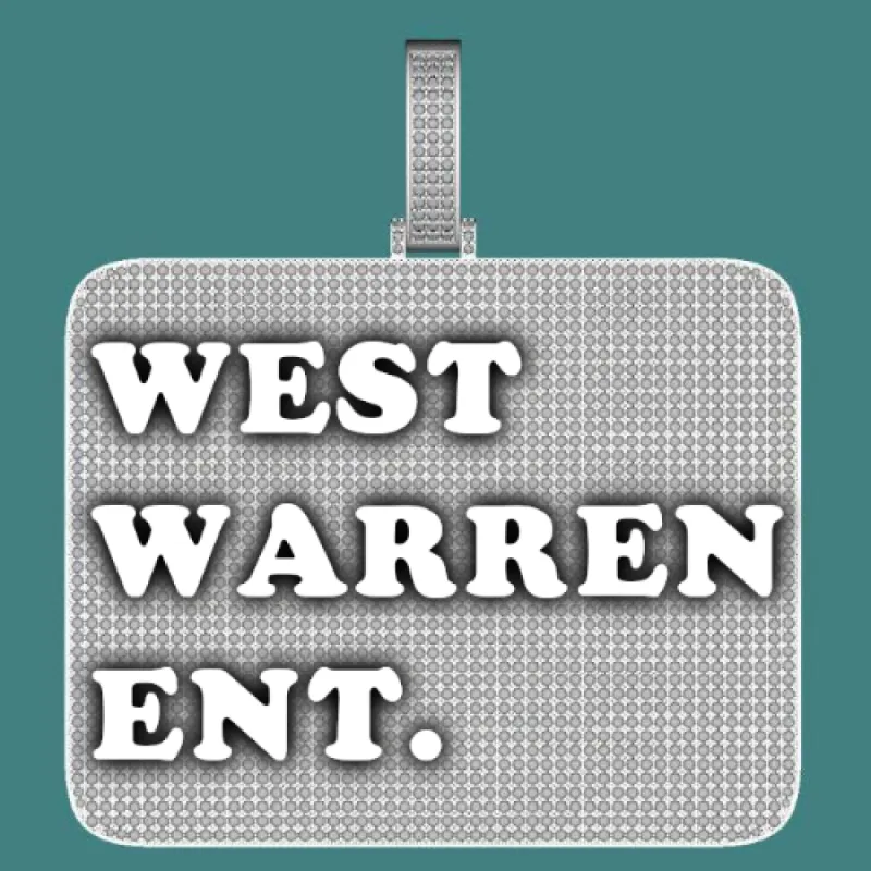 CUSTOM LETTER NECKLACE 3D BIG SQUARE sold by The GUU Shop