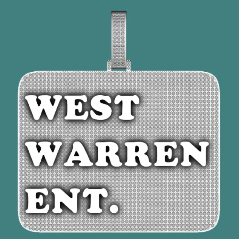 CUSTOM LETTER NECKLACE 3D BIG SQUARE sold by The GUU Shop