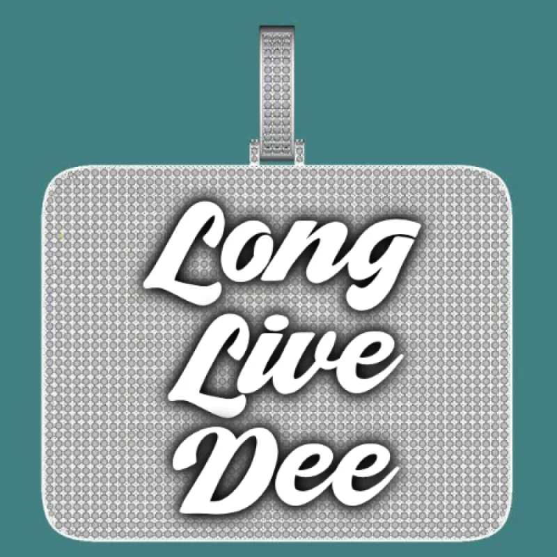 CUSTOM LETTER NECKLACE 3D BIG SQUARE sold by The GUU Shop