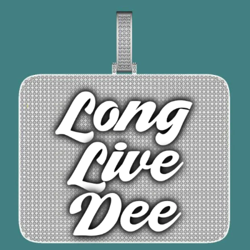 CUSTOM LETTER NECKLACE 3D BIG SQUARE sold by The GUU Shop