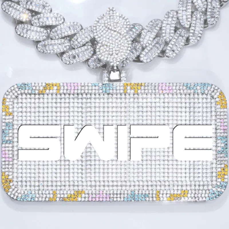 CUSTOM LETTER NECKLACE 3D COLORFUL SQUARE sold by The GUU Shop