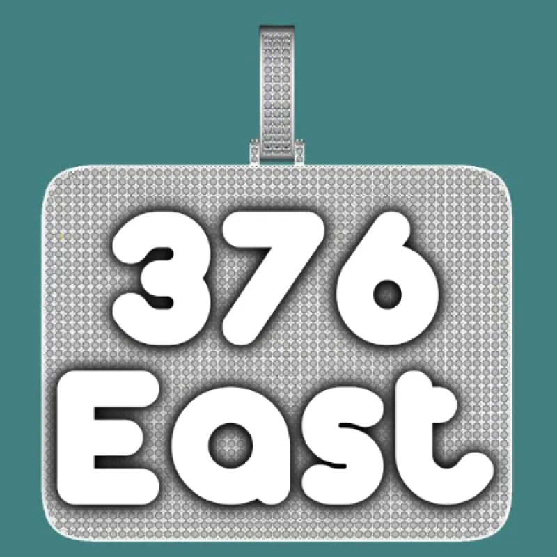 CUSTOM LETTER NECKLACE 3D BIG SQUARE sold by The GUU Shop