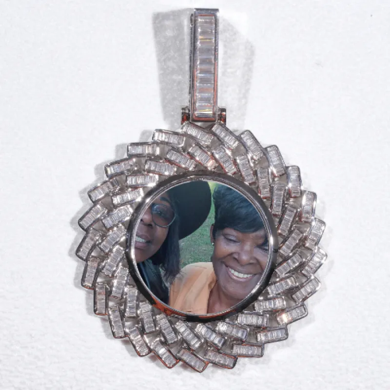 Large 3D Baguette Custom Picture Pendant sold by The GUU Shop