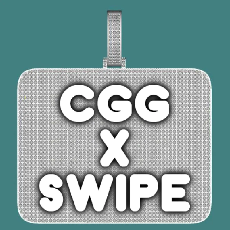 CUSTOM LETTER NECKLACE 3D BIG SQUARE sold by The GUU Shop