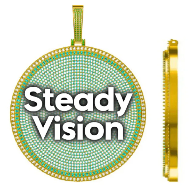 CUSTOM LETTER NECKLACE 3D BIG DISC sold by The GUU Shop