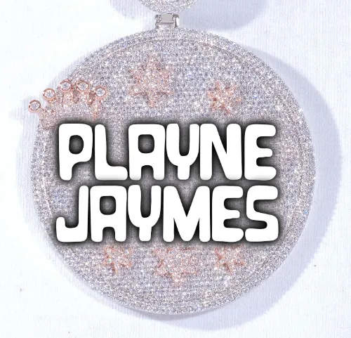 CUSTOM LETTER NECKLACE 3D BIG CROWN DISC sold by The GUU Shop