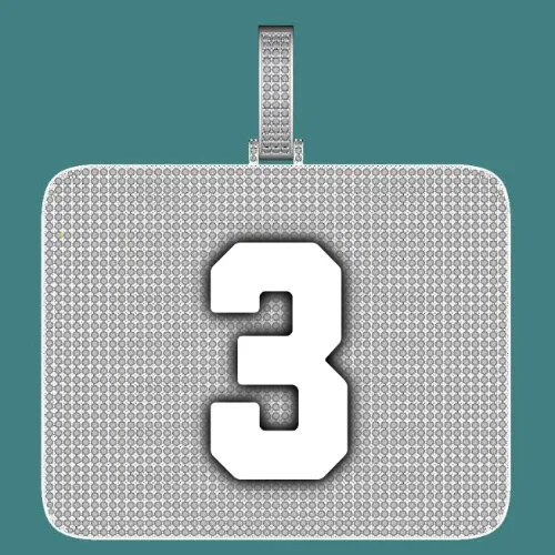 CUSTOM LETTER NECKLACE 3D BIG SQUARE sold by The GUU Shop