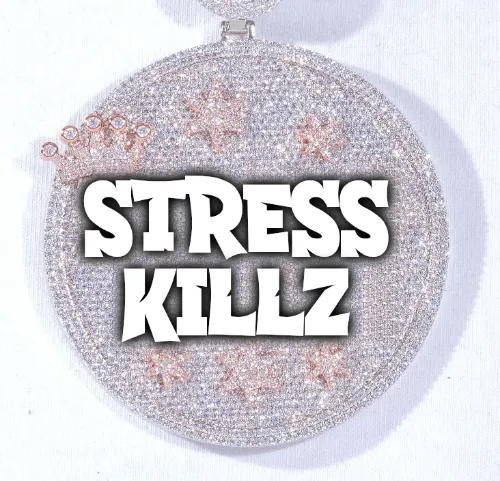 CUSTOM LETTER NECKLACE 3D BIG CROWN DISC sold by The GUU Shop