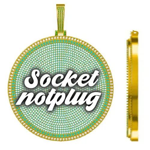 CUSTOM LETTER NECKLACE 3D BIG DISC sold by The GUU Shop