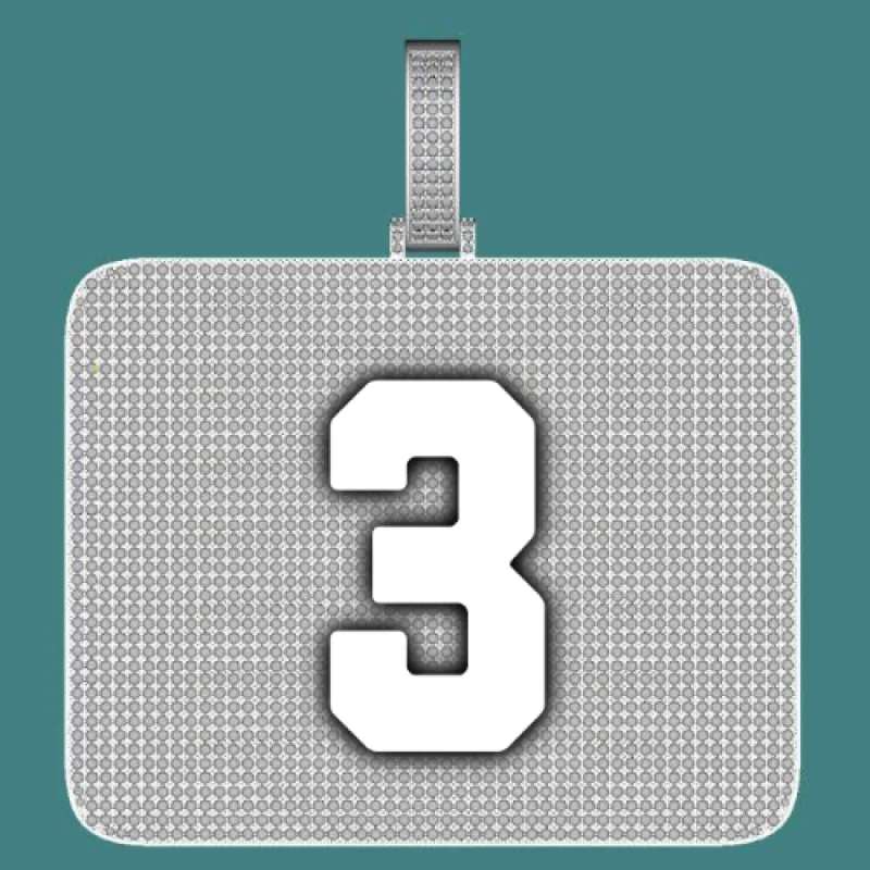 CUSTOM LETTER NECKLACE 3D BIG SQUARE sold by The GUU Shop