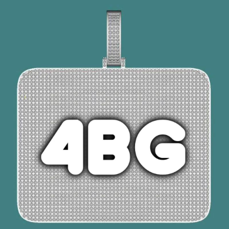 CUSTOM LETTER NECKLACE 3D BIG SQUARE sold by The GUU Shop