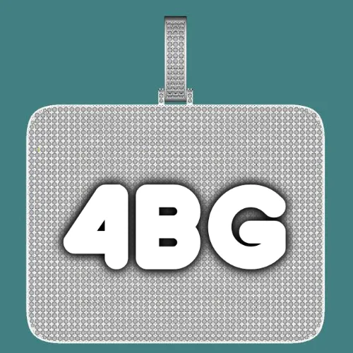 CUSTOM LETTER NECKLACE 3D BIG SQUARE sold by The GUU Shop