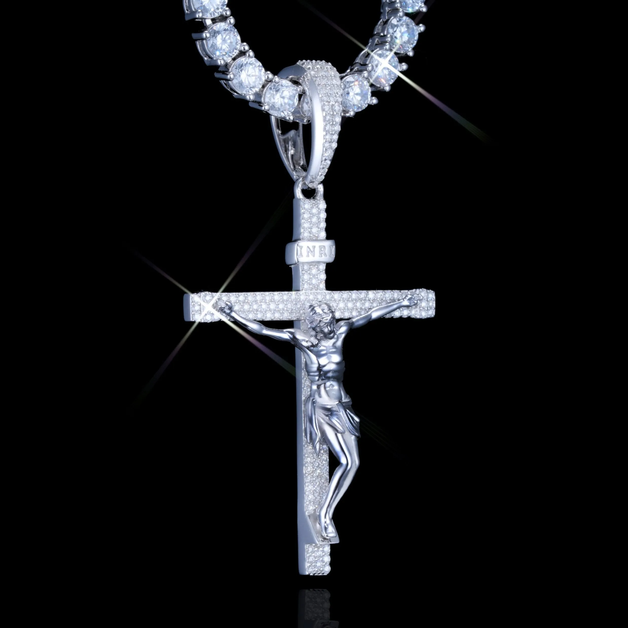 925S & VVS Moissanite Crucifix Necklace sold by The GUU Shop product image thumbnail 2