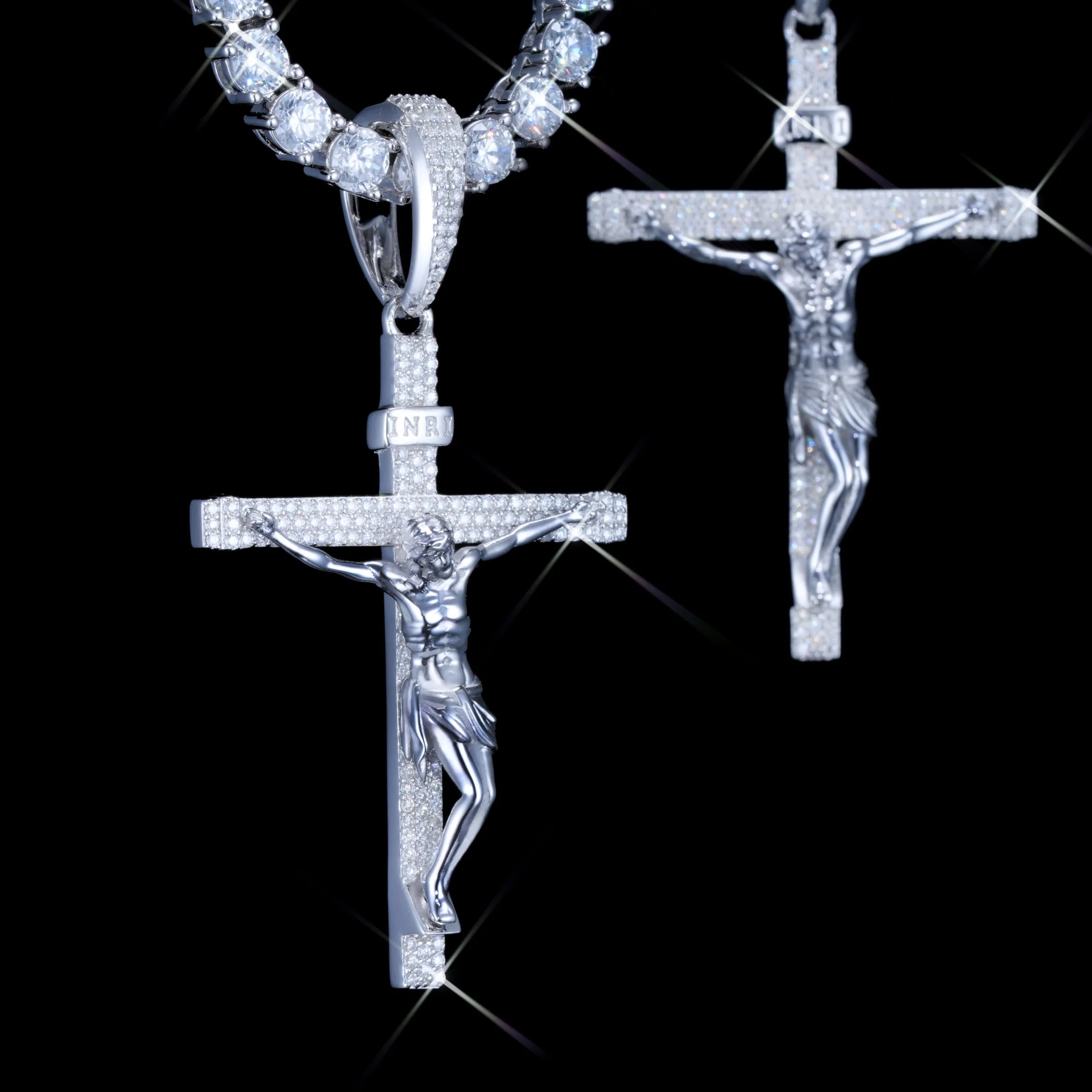 925S & VVS Moissanite Crucifix Necklace sold by The GUU Shop product image thumbnail 5