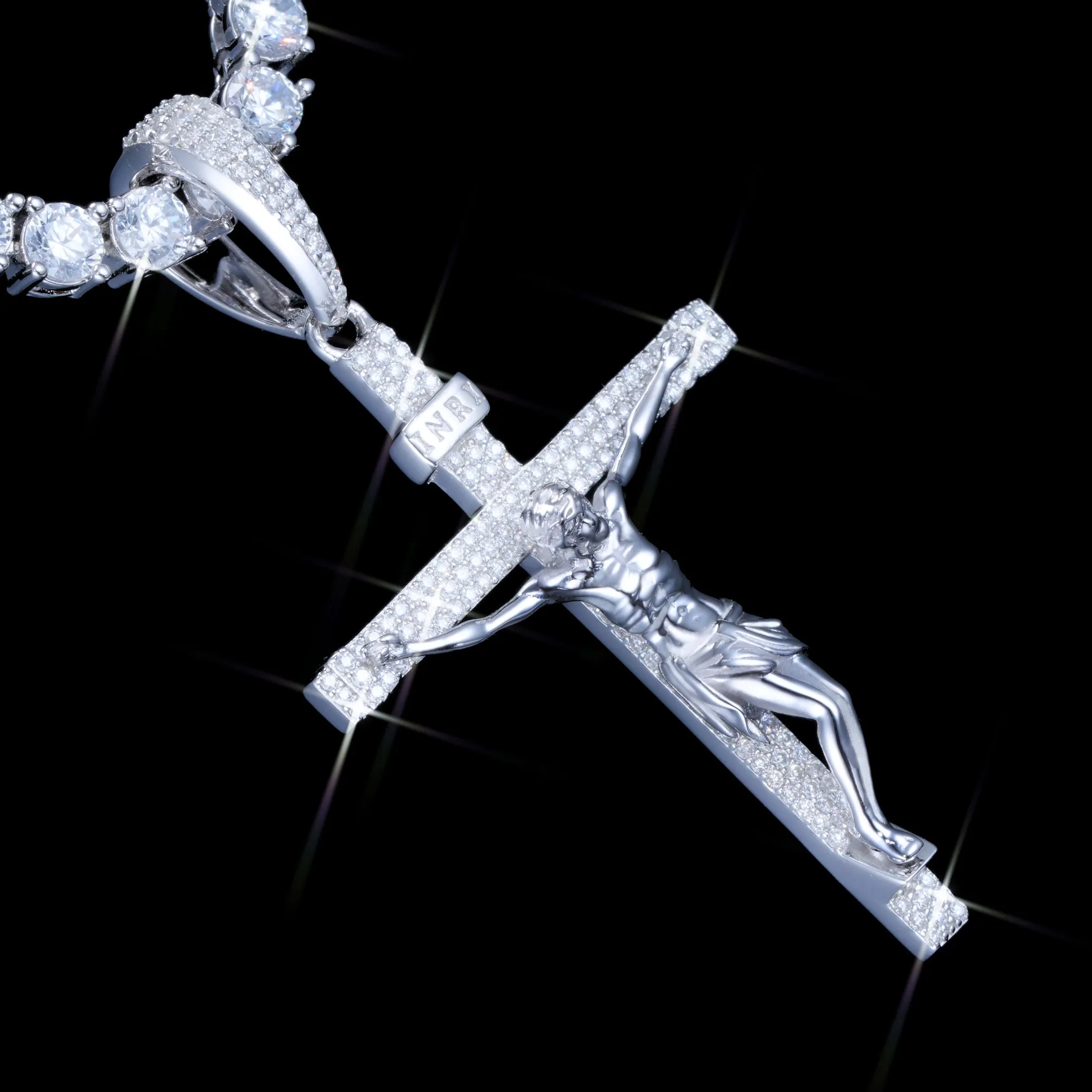 925S & VVS Moissanite Crucifix Necklace sold by The GUU Shop product image thumbnail 4