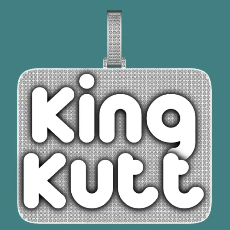 CUSTOM LETTER NECKLACE 3D BIG SQUARE sold by The GUU Shop