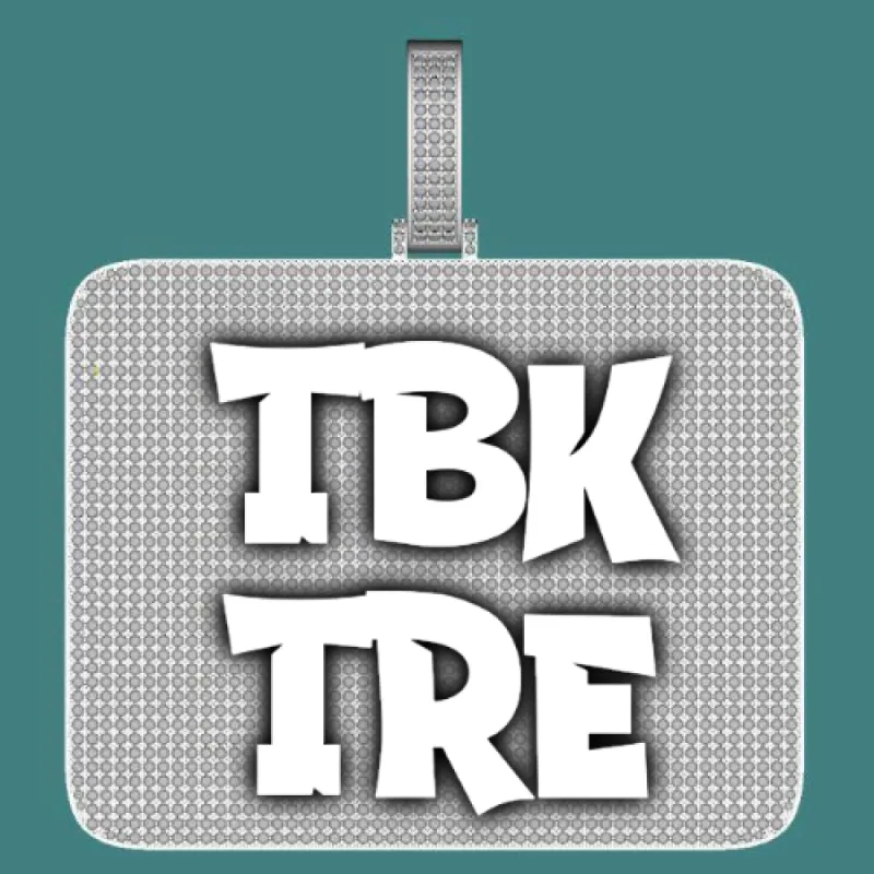 CUSTOM LETTER NECKLACE 3D BIG SQUARE sold by The GUU Shop