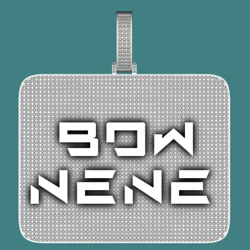 CUSTOM LETTER NECKLACE 3D BIG SQUARE sold by The GUU Shop