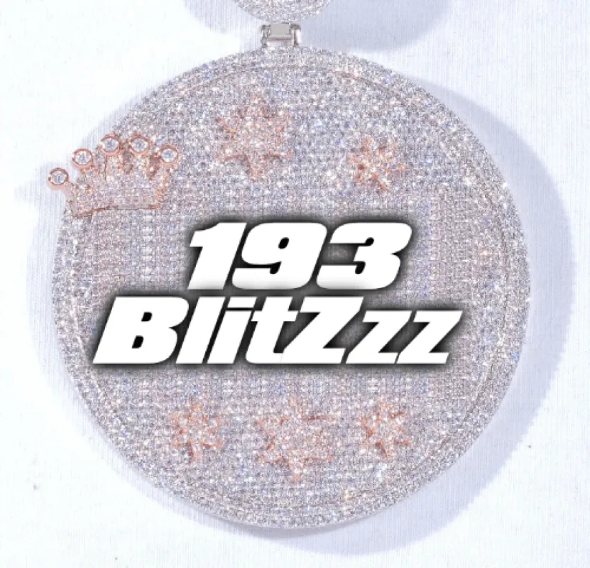 CUSTOM LETTER NECKLACE 3D BIG CROWN DISC sold by The GUU Shop