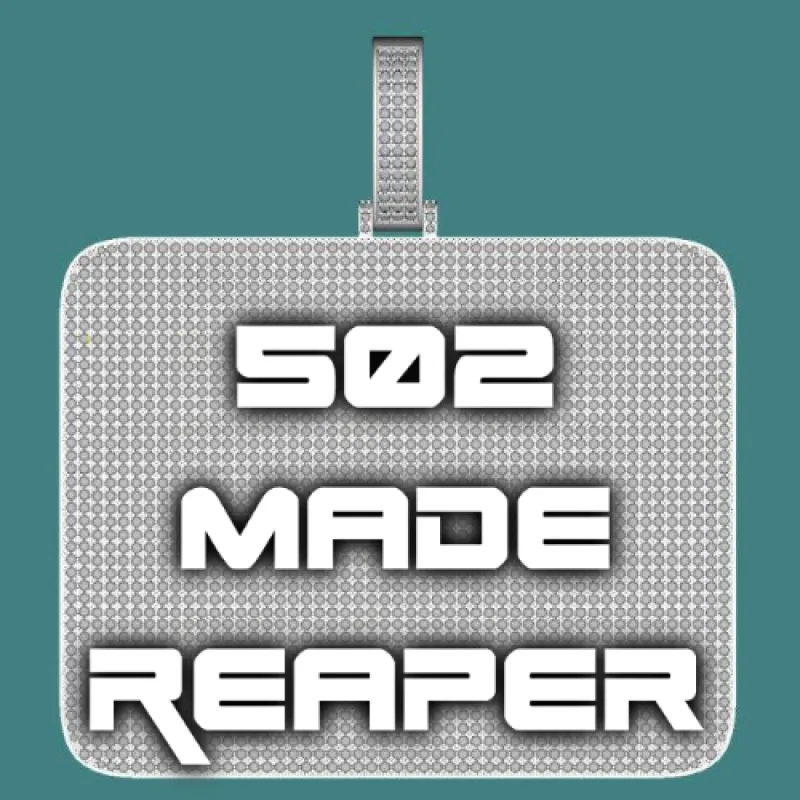 CUSTOM LETTER NECKLACE 3D BIG SQUARE sold by The GUU Shop