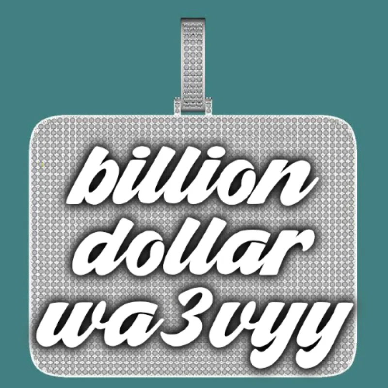 CUSTOM LETTER NECKLACE 3D BIG SQUARE sold by The GUU Shop