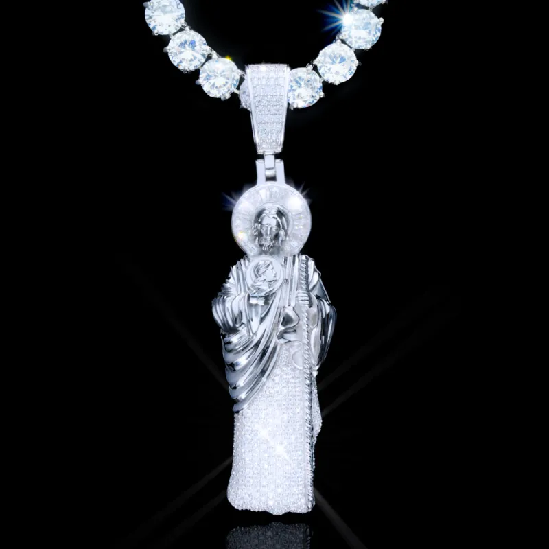 925S & VVS Moissanite Saint Jude Necklace sold by The GUU Shop