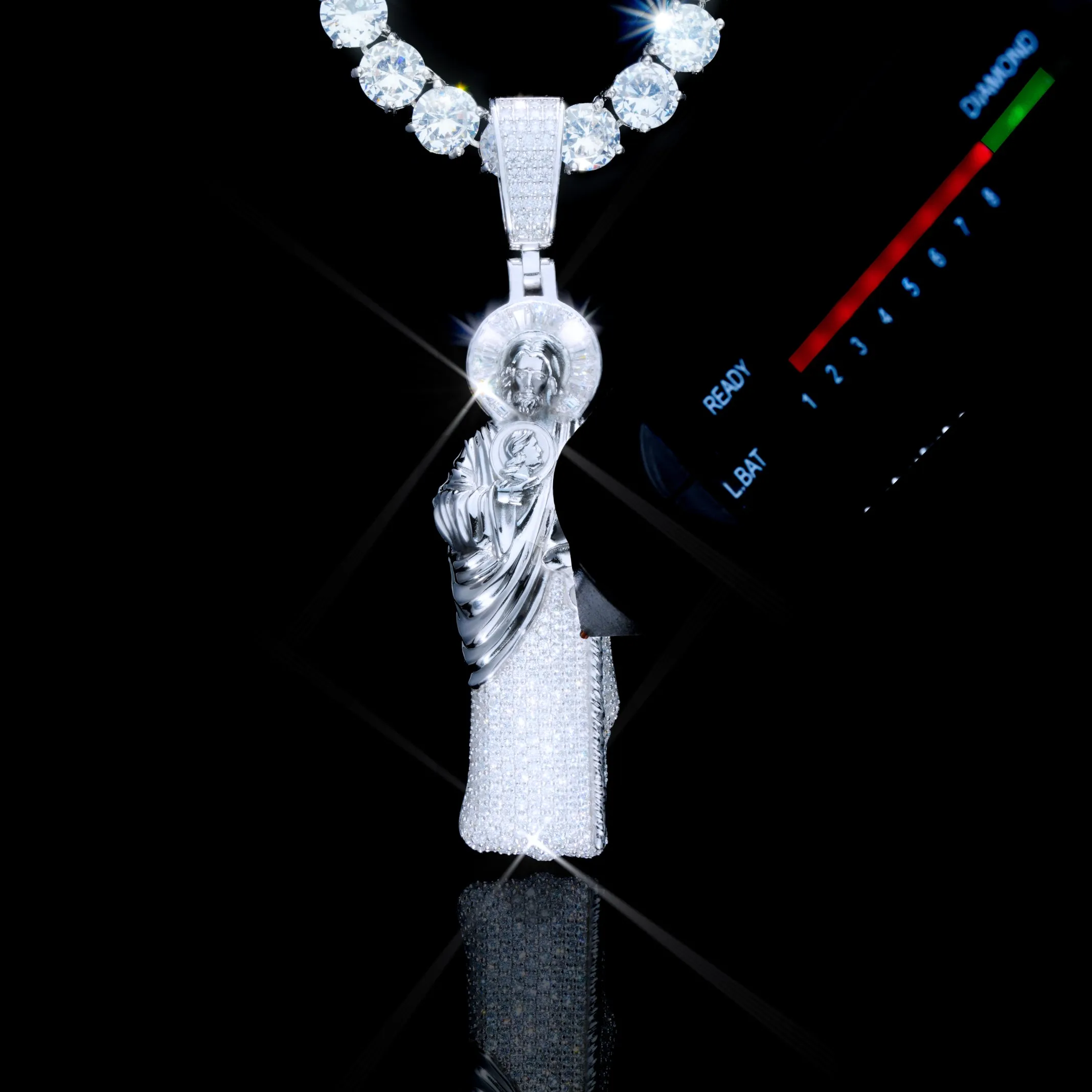 925S & VVS Moissanite Saint Jude Necklace sold by The GUU Shop product image thumbnail 3
