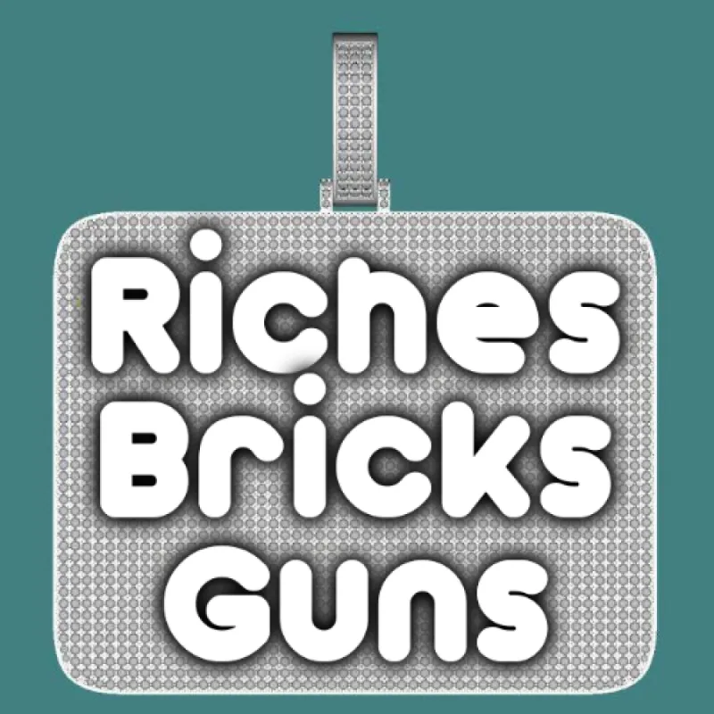 CUSTOM LETTER NECKLACE 3D BIG SQUARE sold by The GUU Shop