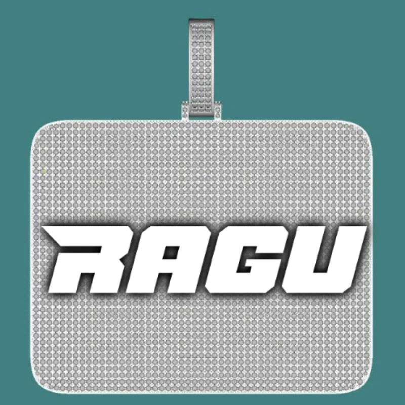 CUSTOM LETTER NECKLACE 3D BIG SQUARE sold by The GUU Shop